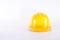 Yellow safety helmet on white background. Hard hat isolated on w