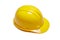 Yellow safety helmet on white background. hard hat isolated on w