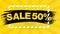 Yellow Sale banner template design. layout design. End of season special offer banner. Vector illustration.