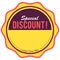 Yellow sale and discount round sticker
