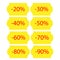 Yellow sale stickers