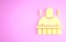 Yellow Sauna and spa procedures icon isolated on pink background. Relaxation body care and therapy, aromatherapy and