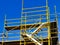 Yellow Scaffolding on Home Building Site