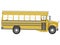 Yellow school bus with red stop sign. Transportation of students or kids side or isometric view 3d rendering