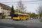 Yellow school bus in Seattle neighborhood