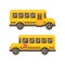 Yellow school bus side views