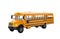Yellow school bus on white. Transport for students