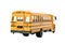 Yellow school bus on white. Transport for students