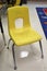 Yellow School Chair in education elementary classroom