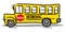 Yellow Schoolbus Childlike Drawing