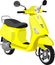 Yellow Scooter Bike Transportation Vector