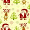 Yellow seamless christmas pattern 3.