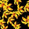 Yellow Seamless Palm. Beige Pattern Botanical. Golden Tropical Botanical. Black Flower Botanical. Floral Vintage. Wallpaper Nature