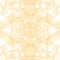 Yellow seamless pattern. Amazing delicate soap bubbles. Lace hand drawn textile ornament. Kaleidosco