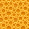 Yellow seamless plastic background with holes