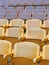 Yellow seats before the sporting event