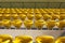 Yellow seats at stadium
