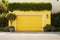 Yellow sectional garage door