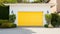 Yellow sectional garage door