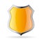 Yellow secure shield icon