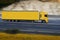 Yellow semi truck