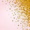 Yellow Sequin Art Vector Pink Background. Vector