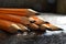 Yellow Sharpened Pencils Close Up