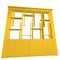 Yellow shelves abstract