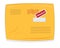 Yellow shipping envelope isolated