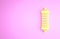 Yellow Shock absorber icon isolated on pink background. Minimalism concept. 3d illustration 3D render
