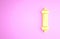 Yellow Shock absorber icon isolated on pink background. Minimalism concept. 3d illustration 3D render