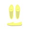 Yellow shoes top and side view. Women`s casual shoes