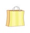 Yellow shopping bag illustration