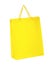 Yellow shopping bag isolated on white background