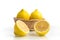 Yellow sicilians Lemon into a basket