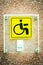Yellow sign and call ring for the disabled