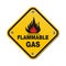 Yellow sign - flammable gas