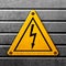 Yellow sign high voltage