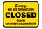 Yellow sign with text TEMPORARILY CLOSED DUE TO CORONAVIRUS PANDEMIC