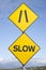 Yellow Slow Sign