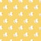 Yellow Small Ducks Swim Vector Illustration Animal Seamless Pattern