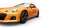 Yellow small sports car coupe. 3d rendering