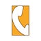 Yellow smarphone symbol phone image