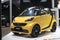 yellow smart car