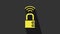 Yellow Smart safe combination lock icon isolated on grey background. Combination padlock. Security, safety, protection