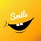 Yellow smile. Vector illustration Smiley face.