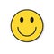 Yellow Smiling Face Positive People Emotion Icon