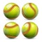 Yellow Softball Equipment Of Baseball Set Vector