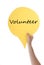 Yellow Speech Balloon With Volunteer