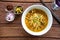 Yellow spicy noodle thai food khao soi